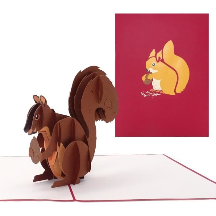 Carte Anniversaire écureuil Carte D'Anniversaire Écureuil Mignon - 145x145 Mm, Fabriquée Au UK Carte écureuil à Imprimer