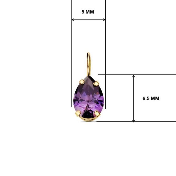 Pendentif En Or 18 Carats Avec Une Améthyste - Neuf (sans Son Emballage D'origine)
