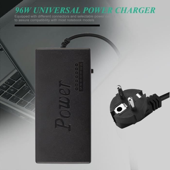 96W Chargeur universel Adaptateur pour ordinateur portable -EU Plug -  Cdiscount Informatique