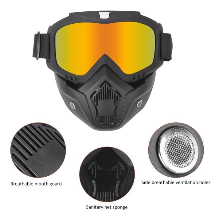 Generic Masque de cyclisme d'hiver coupe-vent pour Sports de plein air,  masque intégral pour garder la chaleur, chapeau avec lunettes à prix pas  cher