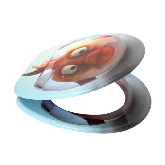 Abattant wc poisson rouge top
