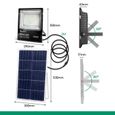 Aigostar - Projecteur solaire LED d’extérieur avec panneau solaire, 300W. Ultra-lumineux, 2000lm, 6500K. Télécommande, IP66, 30000h.-3