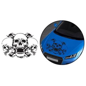 Autocollants Crâne Tête De Mort 3D - 4 Pièces Stickers Horreur Voiture Moto Casque