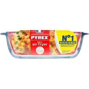 Lot De 2 Plats à Gratin En Verre Pyrex - 1,6L Et 3L - Rectangulaires, Transparents, Allant Au Four - Pour Lasagnes, Gâteaux