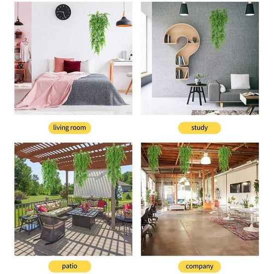 GGISUI 2pcs Plantes Suspendues Artificielles Sayuri Rotin Ivy Vigne Plante Artificielle Tombante