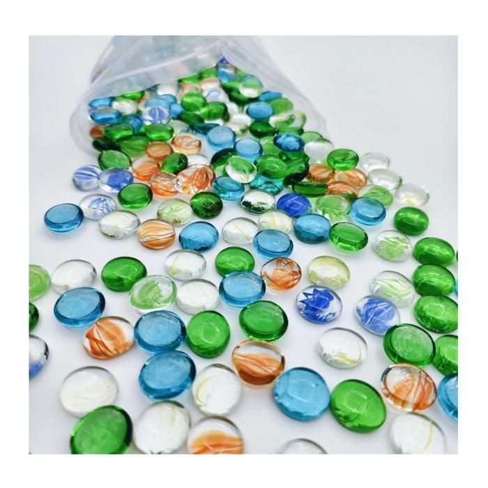 Bille Forme Ultra Rare Cabochons Verre Coloré Galets En Verre Coloré