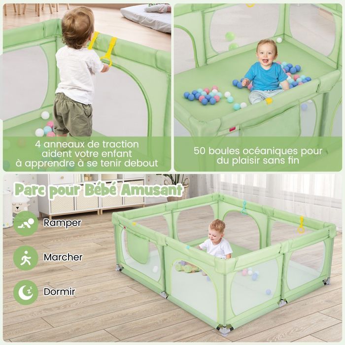 8 Anneaux De Traction Multicolores Pour Bébé - Aide à Se Lever Et Entraînement Équilibre Parc Et Berceau