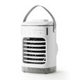 Climatiseur Portable par Évaporation avec 4 Vitesses, 7 Couleurs D'Éclairage, Ventilateur de Bureau pour Chambre à Coucher et