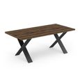 Table à manger MONACO - Décor bois oak et noir - L180 x P90 x H74.8 cm - DEMEYERE-0