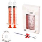 COSM'ETHICS Jenna® | Seringue nasale bébé seringues 2pcs + Brosse offerte | Nouveau embouts en silicone souple s’adapte au nez de bébé sans BPA