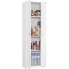 PEGANE Armoire 2 portes Meuble de rangement coloris blanc - Hauteur 180 x Longueur 60 x Profondeur 35 cm