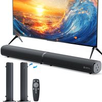 VEATOOL Barre de Son 100W Séparable 2 en 1 canaux 2.2 Bluetooth 5.3 Optique/AUX/USB pour TV