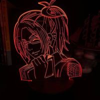 Boîte noire 16 couleurs - Lampe 3D thème l'attaque des Titans Levi Ackerman, veilleuse, Anime, luminaire déco