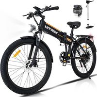 HITWAY Vélo Électrique 26"*3,0 Fat Bike - VTT E-BIKE Batterie amovible 36V 12AH - Moteur 250W - Shimano 7 Vitesses