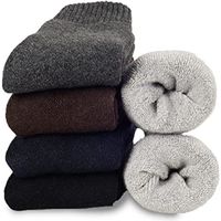 Chaussettes,5 Paires Chaussettes Thermiques pour Hommes,Chaussettes Chaudes d'hiver Laine avec Semelle en Eponge Douce