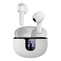 OUTUOTWQ Ecouteurs Bluetooth Sans Fil 5.2 Hi-FI Son Stéréo Réduction de Bruit ENC Étanche Contrôle Tactile pour iOS Android, Blanc