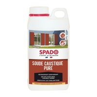 SPADO -Soude caustique pure -Décape -Débouche canalisation -Dégraissant surpuissant -Fabrication savon - 1kg -Fabriqué en France