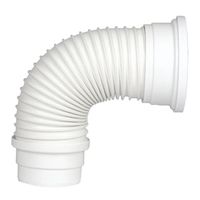 Pipe wc soupless longue 355-575 à coller Wirquin 71070201, blanc