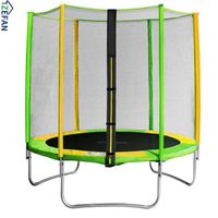 ZEFAN Calibre 1.5m Trampoline extérieur pour enfant (noir+vert+jaune)