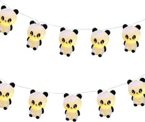 GUIRLANDE D'EXTÉRIEUR Guirlande Lumineuse Panda avec 20 LED Blanc Chaud à Piles & Cable USB pour Intérieur/Extérieur Chambre des enfants Fête Noël[m5600]