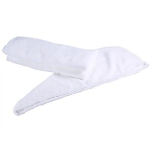 SORTIE DE BAIN Peignoir de bain pour femmes avec serviette enveloppante douce et bonnet de séchage rapide des cheveux (blanc) 90465