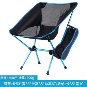 CHAISE DE CAMPING Bleu peu profond - Chaise pliante portable ultralé