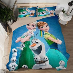SCD-3712 Parure de lit Disney Anna Elsa pour enfants ensemble de