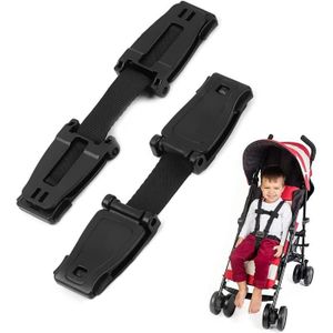 Haute qualité voiture bébé sécurité sangle de sécurité ceinture harnais  poitrine enfant Clip sûr boucle 1pc enfant en bas âge pince ceintures de  sécurité accessoires (Black)