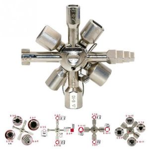 Hot 4 Voies Utilité Service Clef Gaz Électrique Mètre Armoire Purge Radiateur