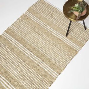 TAPIS Tapis naturel en jute et coton Arlyn, 120 x 170 cm