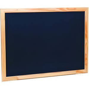 TABLEAU ENFANT Tres Grand Tableau noir en bois avec plumier 88 x 66 cm - Ardoise murale a craie enfant - Jeu creatif, dessins - Jeujura