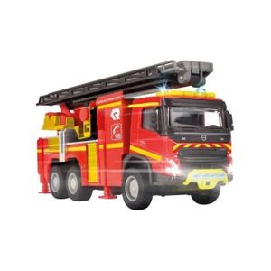 VOITURE - CAMION Majorette - Camion Pompier Volvo - 19 cm - Portes ouvrantes - Son et lumière