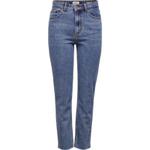 JEANS ONLY Jean à Coupe Droite Taille Haute Bleu Denim F