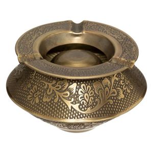 Cendrier Orange Décoré à La Main – Design Unique Et Pratique | Diamètre 12 Cm, Lavable Au Lave-vaisselle