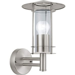 APPLIQUE EXTÉRIEURE EGLO Applique murale extérieure Lisio, éclairage d’extérieur en acier inox aspect argenté et verre transparent, lampe avec douil208