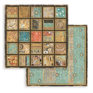 BLOC NOTE Papier scrapbooking 'Klimt - Square Textures' de S