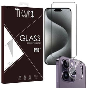 FILM PROTECT. TÉLÉPHONE Tikawi x2 Verre trempé 9H Iphone 15 Pro Max (6.7