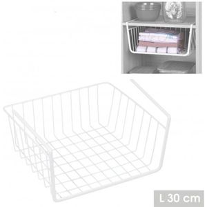 Panier de rangement à 2 niveaux pour placard de cuisine et salle de bain,39  x 21.5 x 33cm Blanc - Cdiscount Bricolage