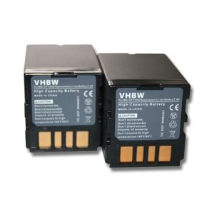 BATTERIE APPAREIL PHOTO vhbw 2x Batterie compatible avec JVC GZ-MG37, GZ-M