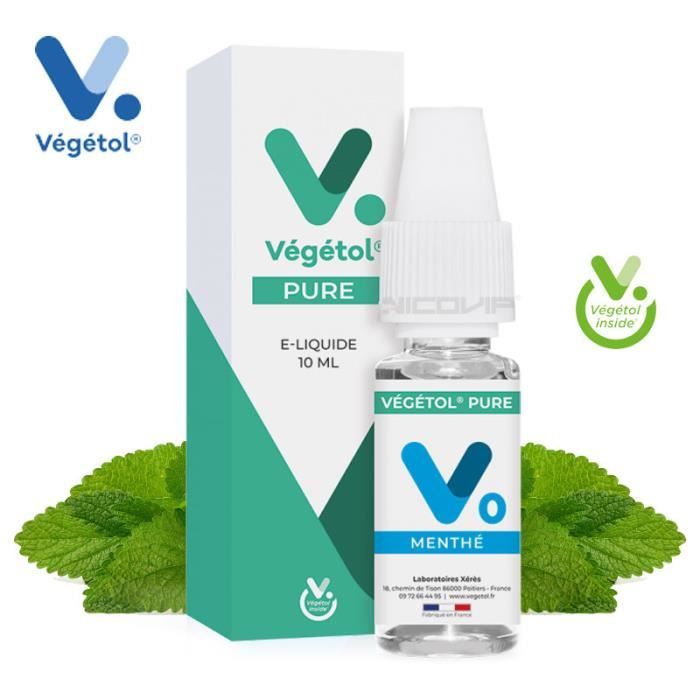 Végétol Pure : e-liquide à base de Végétol, sans saveur ni odeur. Nicotine  0 mg