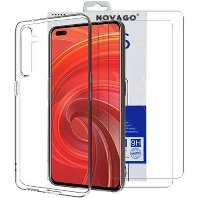 Pack Protection Realme X50 Pro 5G - 2 Films Verre Trempé + 1 Coque, Anti-rayures Et Antichoc