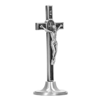 Croix En Bois Sculptée 17x23 Cm - Croix Cœurs Entrelacés à Suspendre, Décoration Murale Spirituelle