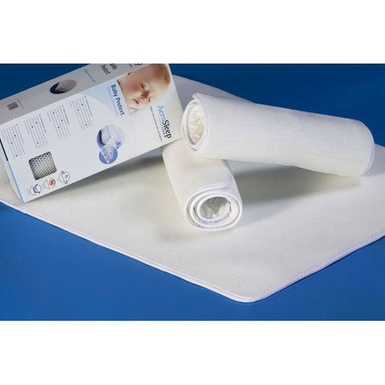 AEROSLEEP - Protège matelas Sleep Safe - Permet à votre enfant de respirer librement - Structure 3D alvéolée - 140 x 70cm - Blanc