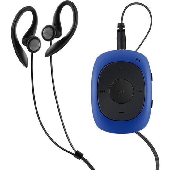 Lecteur MP3 AGPTEK - 8Go Portable avec Pince et Radio FM - Bleu