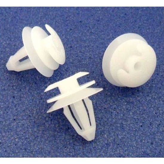10 X Clips Agrafe Plastique 8mm Bouclier / Garnissages