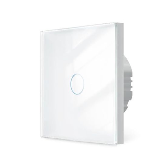 Interrupteur Tactile Intelligent Livolo - 2 Touches, Verre Blanc - Nécessite Passerelle Gateway - Compatible Alexa, Google Home