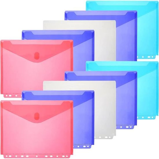 Pochettes plastiques avec fermeture pour document A5