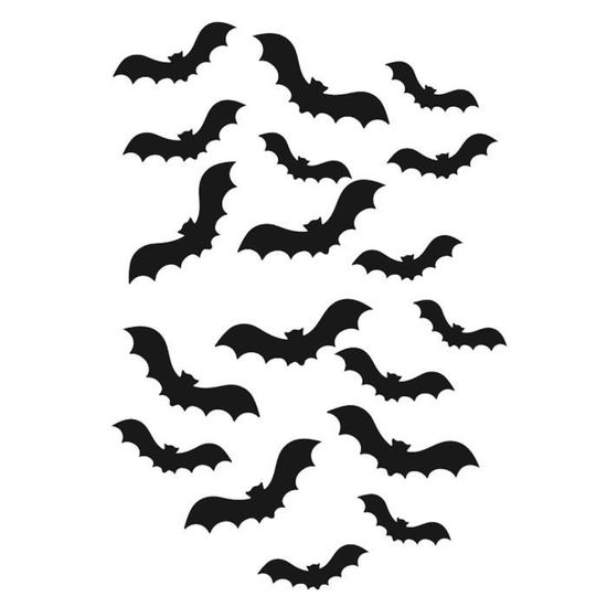 Autocollants Muraux Phosphorescents Halloween - Motifs Chauves-souris Et Fantômes - 4 Feuilles 30x20 Cm - Brillent Dans Le Noir, Réutilisables, Pour Chambre, Porte, Fenêtre - 9
