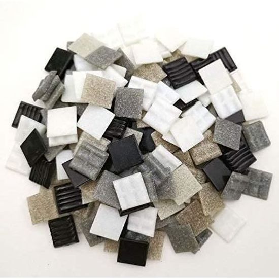 Carrelage Mosaïque Translucide en Acier Inoxydable Noir et Verre Cristal pour Mur, Salle de Bain, WC, Douche, Cuisine, Comptoir - Tapis de Mosaïque