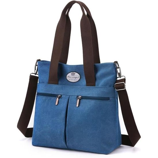 Sac Fourre Tout Homme Kasgo Sac Bandoulière Femme, Élégant Antivol Sac à Main Femmes Bandoulière En Cuir PU Poches Multiples Sac Besace Femme Avec 2 Sangles Amovibles Et Réglables Pour Voyage Travail